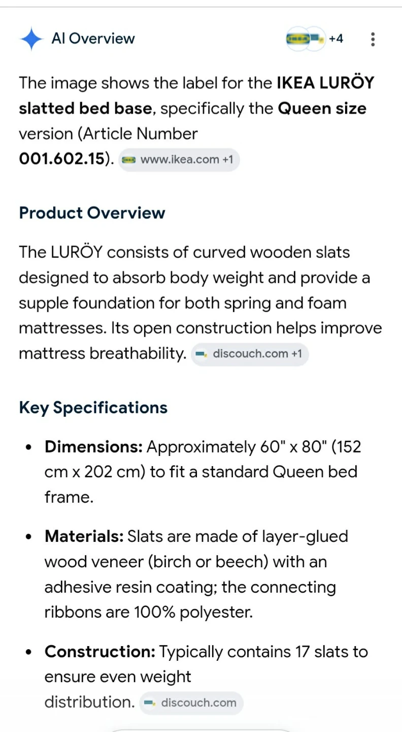 IKEA LURÖY Queen Slat Bed Base - photo 5