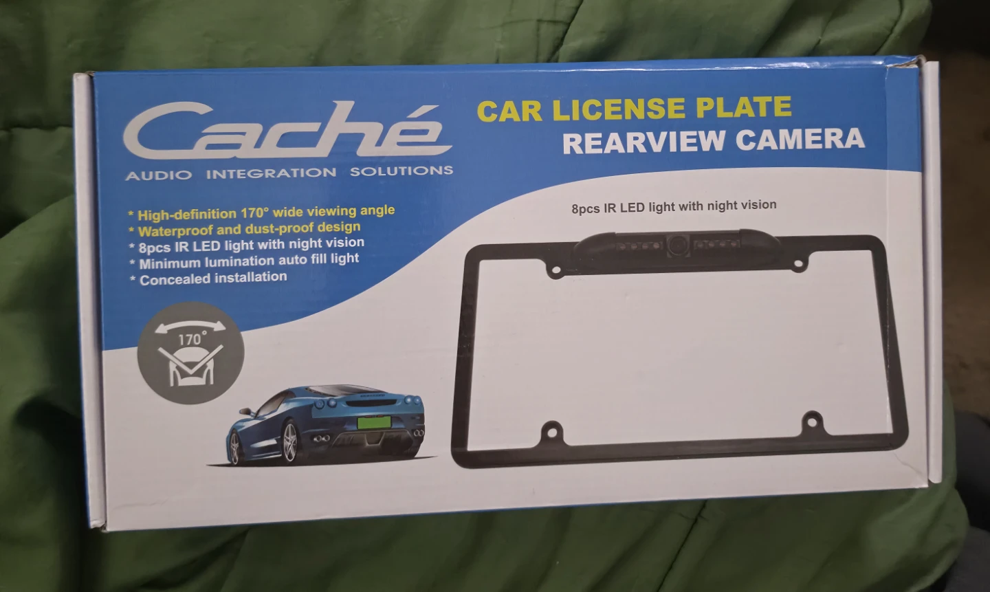 Cache Car License Plate Rearview Camera