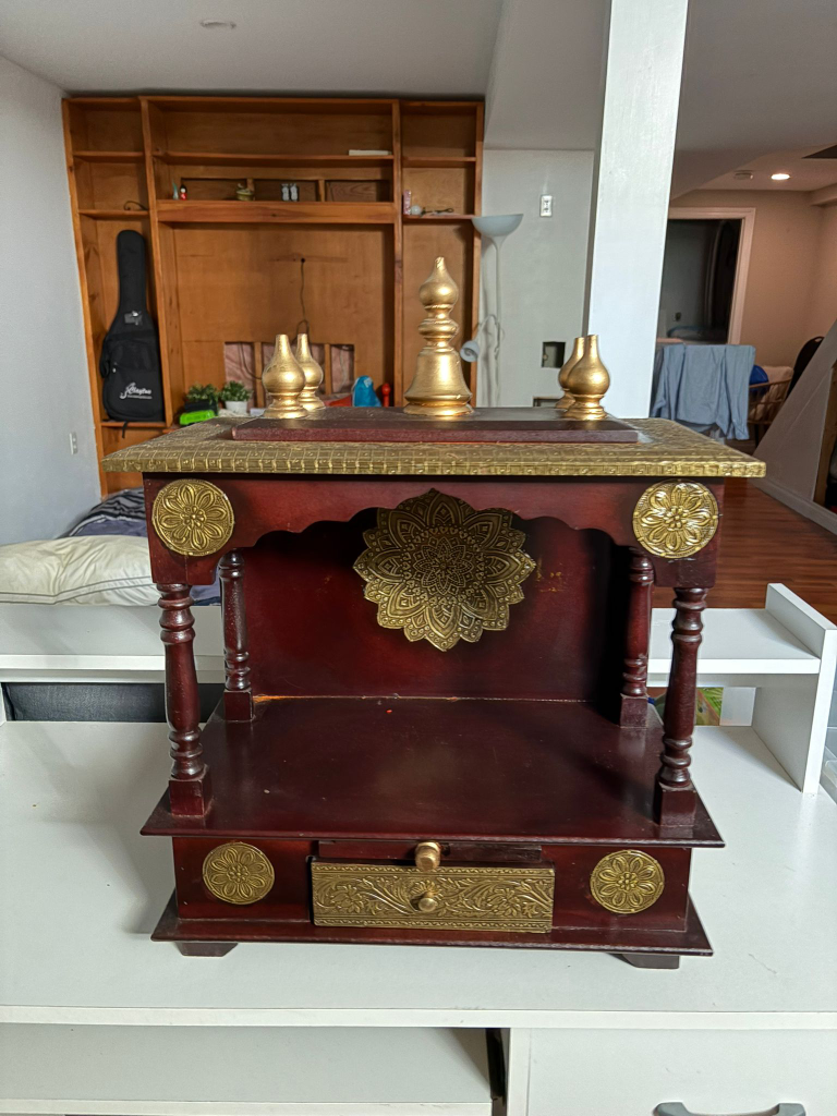 Wooden Hindu Prayer Altar