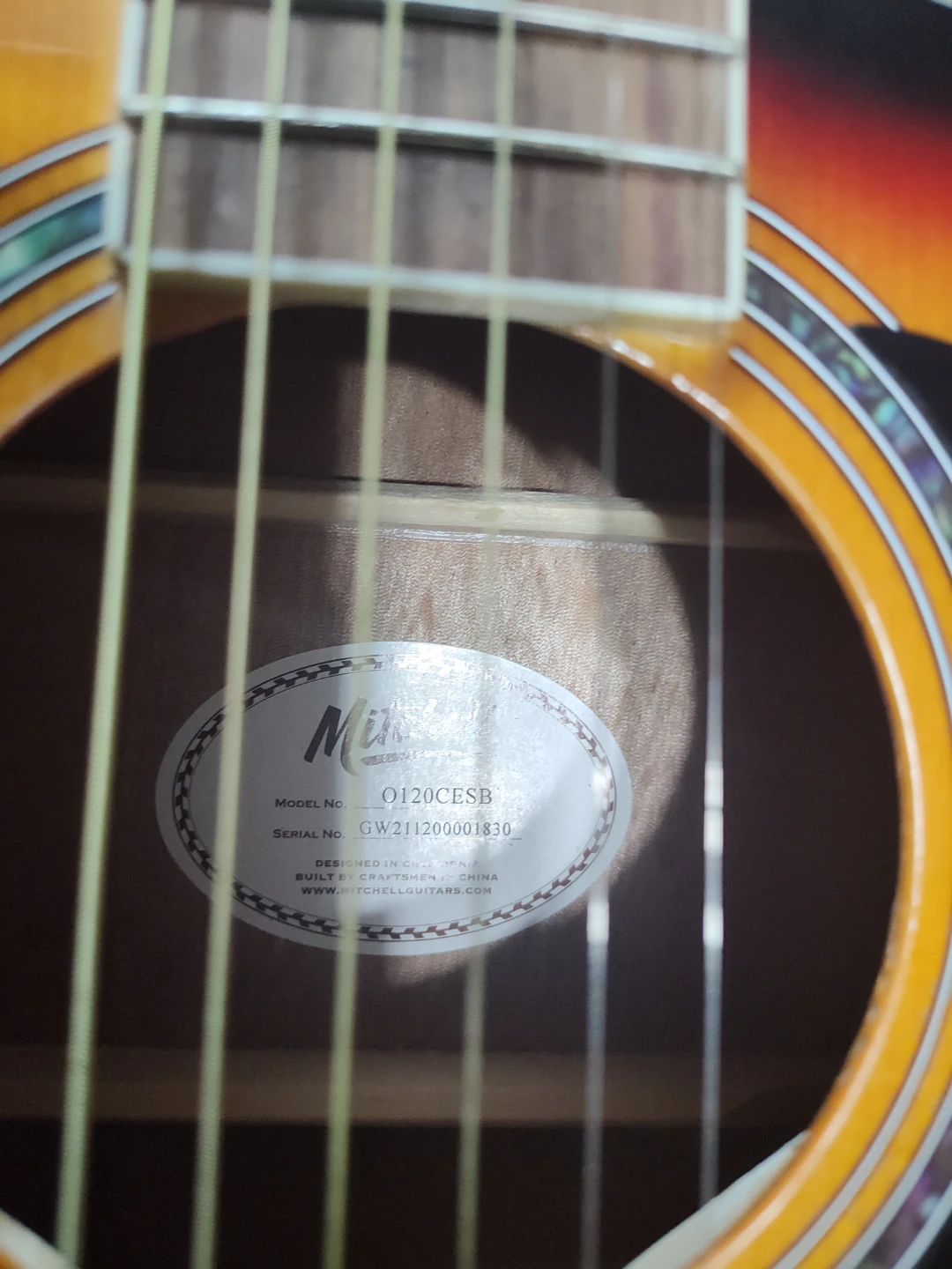Mitchell O120CESB Acoustic Guitar with Gig Bag - photo 2