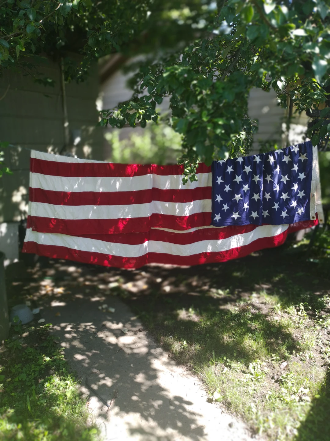 Giant American Flag Used to Fly Over a State Capital Building - photo 2