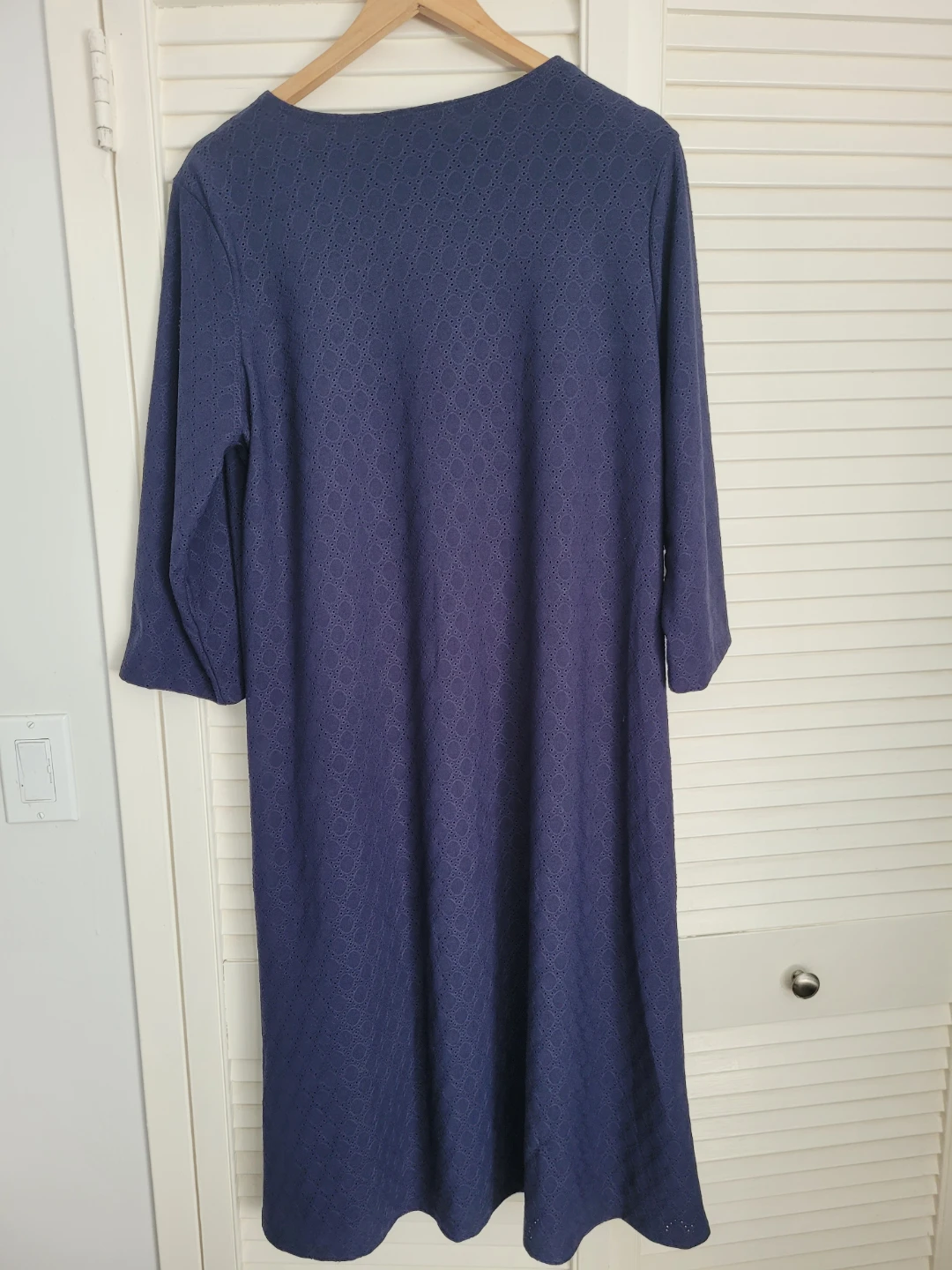 Navy Blue Brocade Dress XL