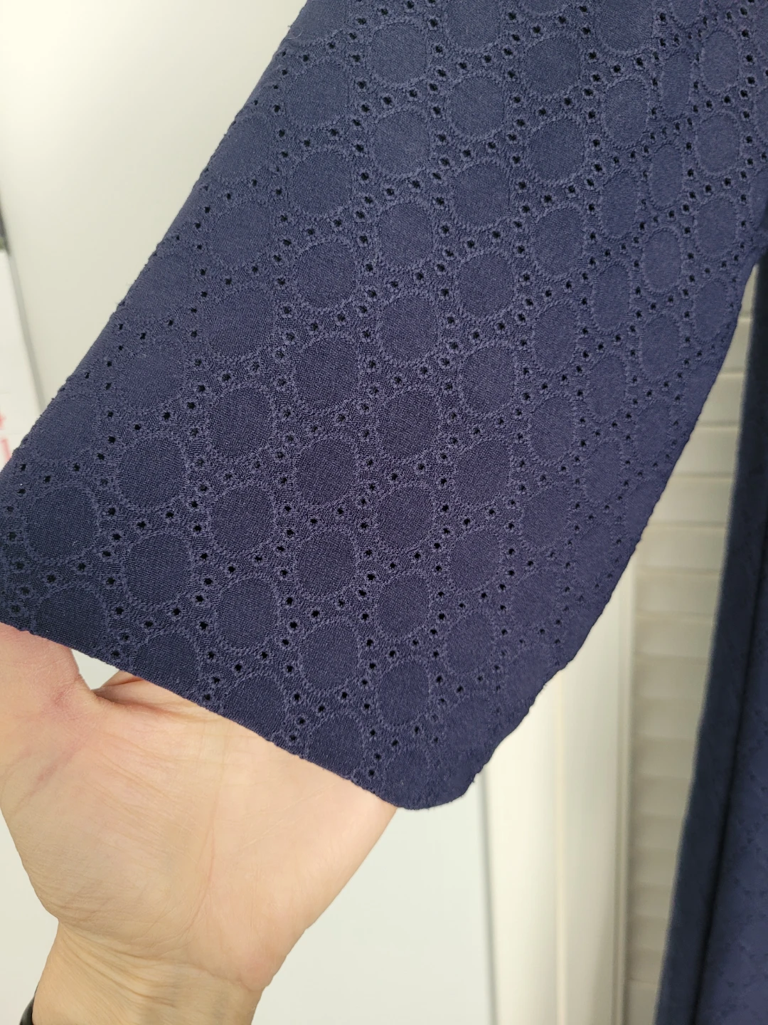 Navy Blue Brocade Dress XL - photo 2