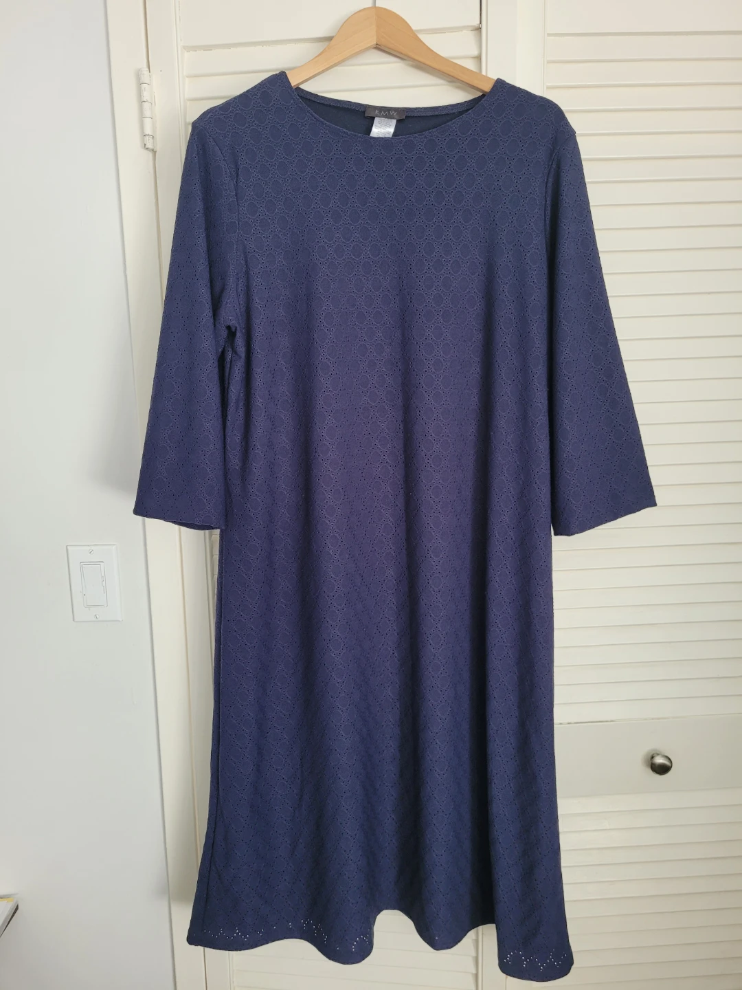 Navy Blue Brocade Dress XL - photo 3