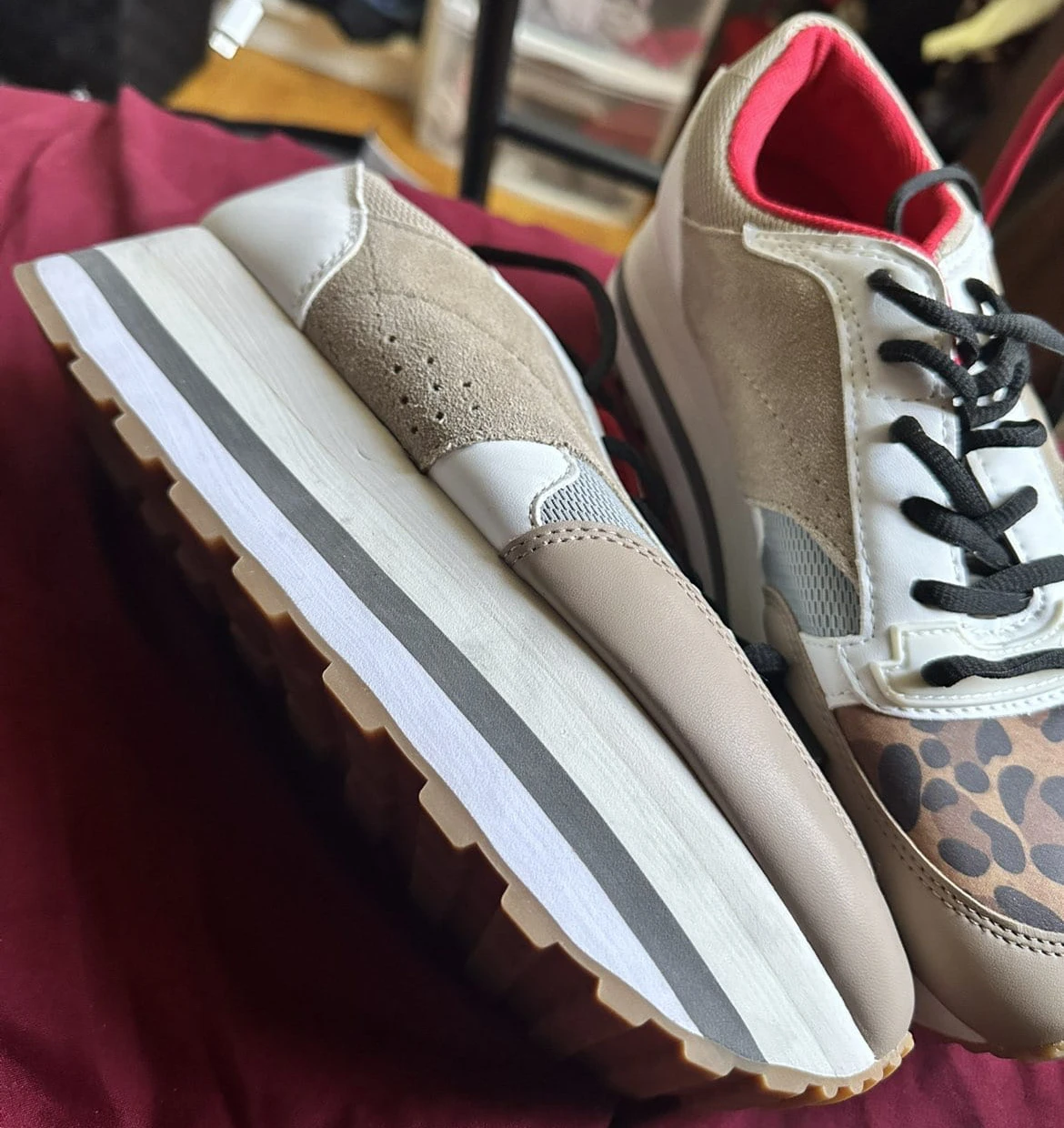 Zara Leopard Print Platform Sneakers - photo 3