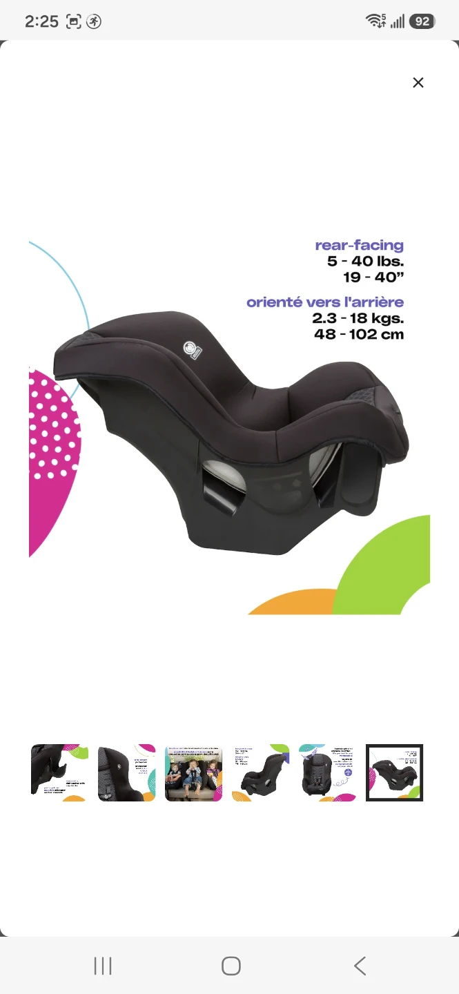 Cosco Convertible Car Seat - photo 4