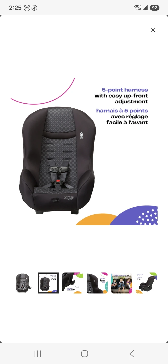 Cosco Convertible Car Seat - photo 5