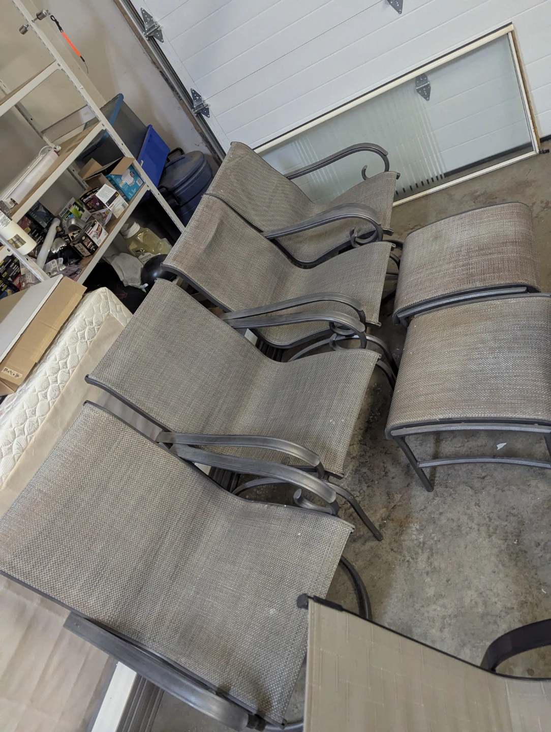 Glass Top Patio Table with Chairs
