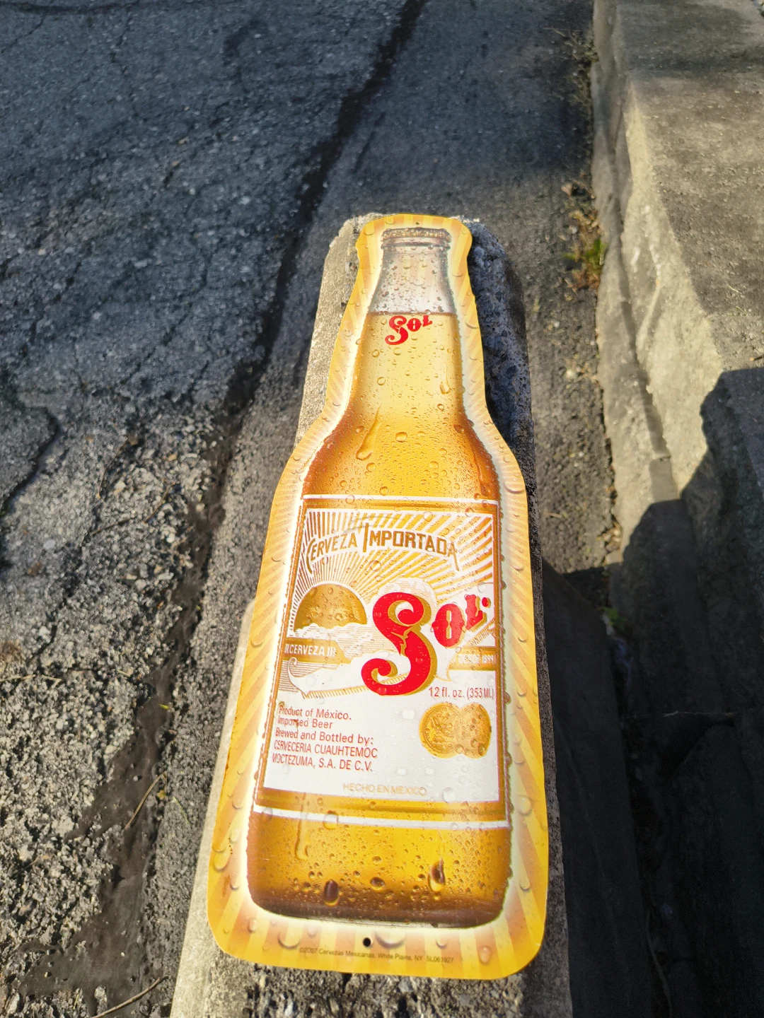 Sol bottle metal sign