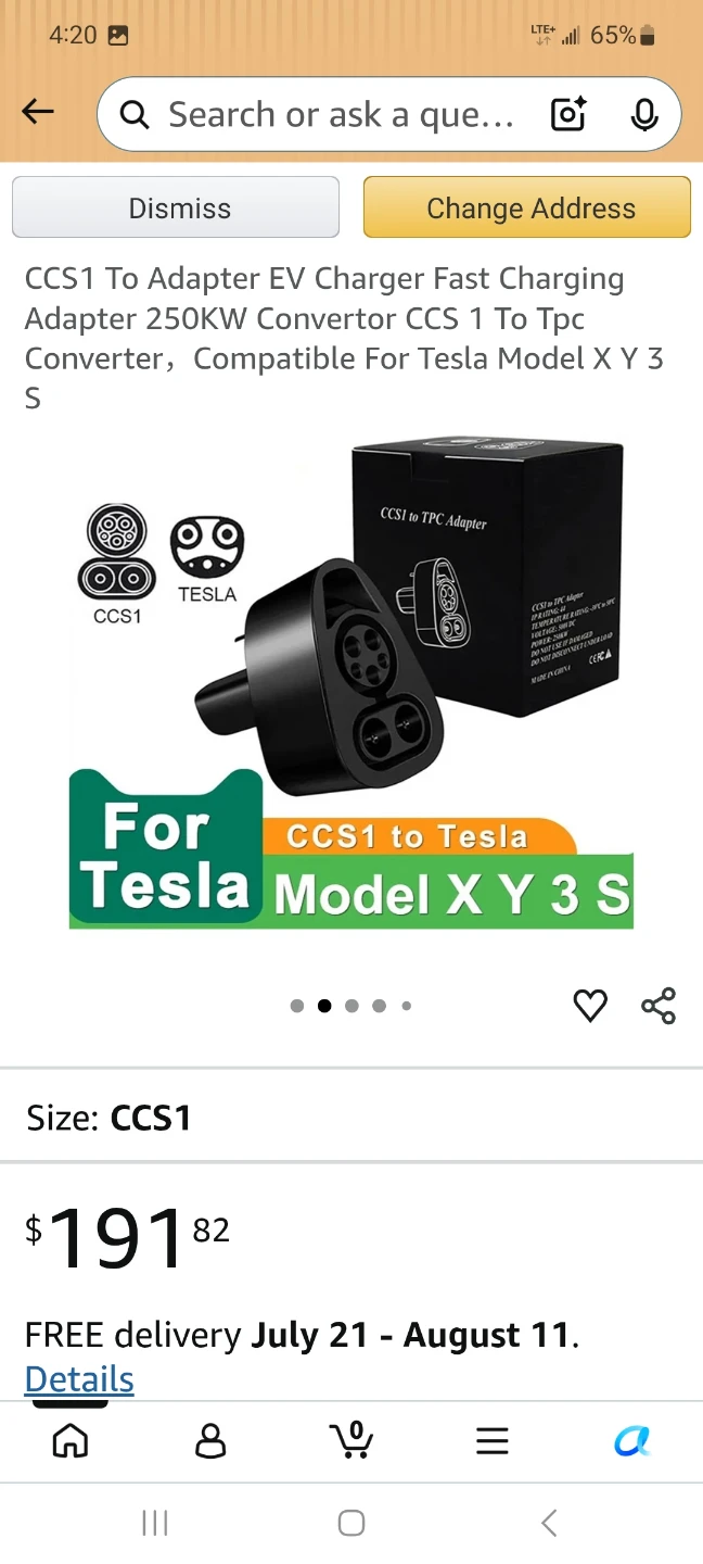 CCS 1 to TPC EV Charger Fast Charging Adapter