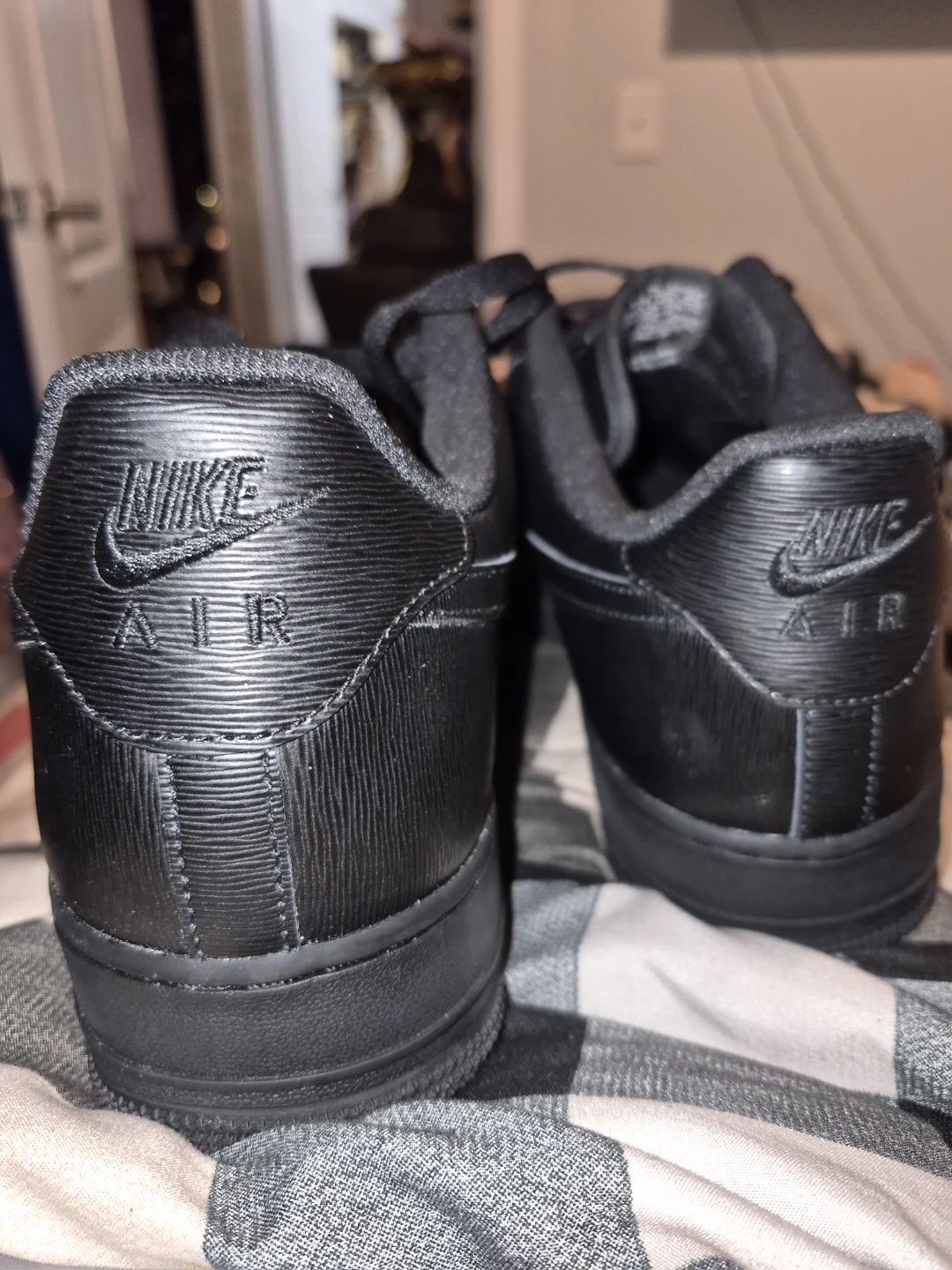 Nike Air Force 1 Black White Dot Men's Shoes