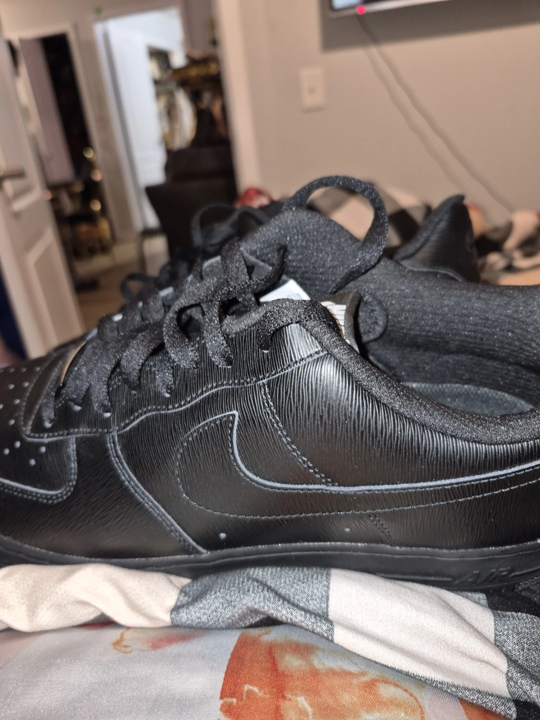 Nike Air Force 1 Black White Dot Men's Shoes - photo 4