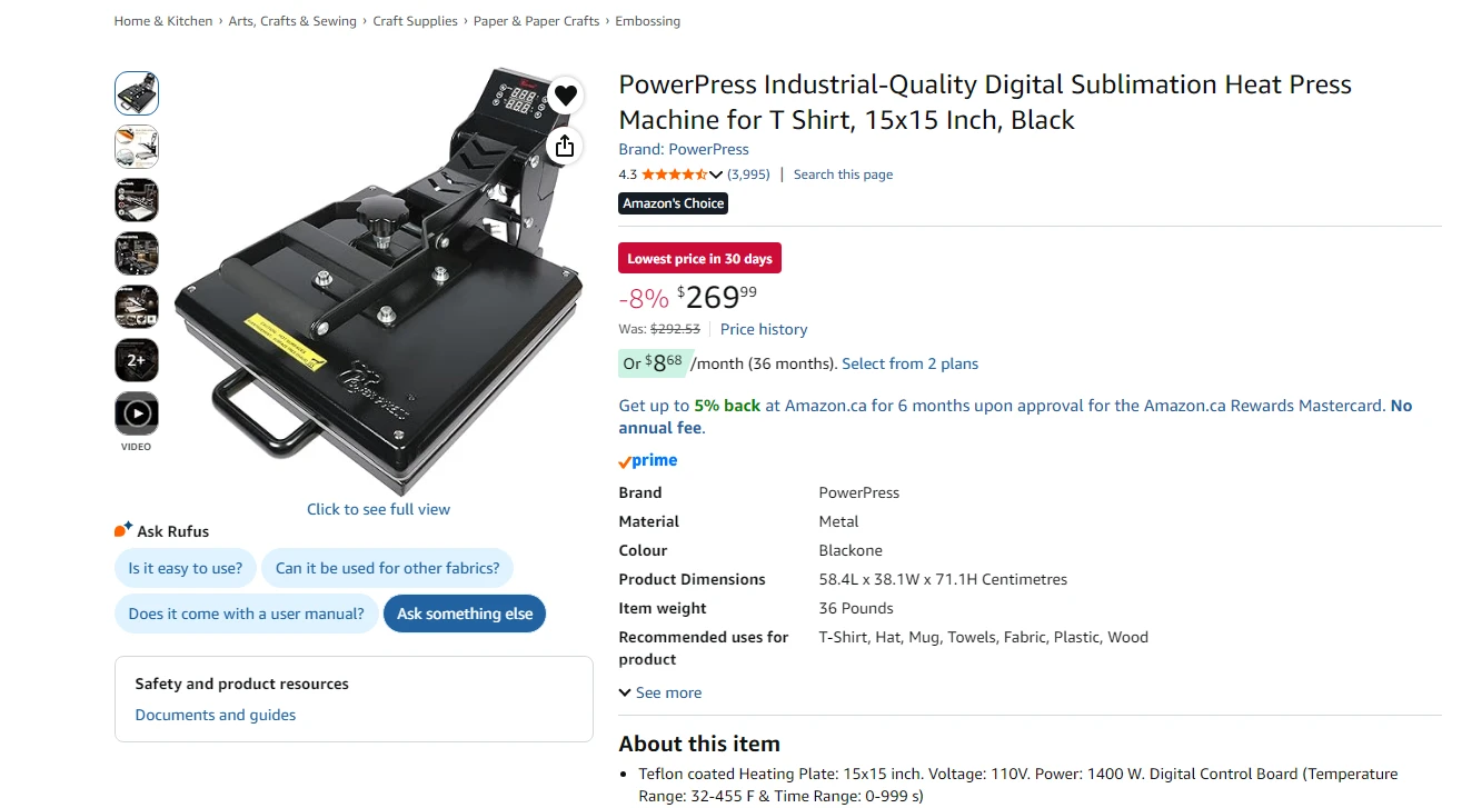 15x15 clamshell heat press - photo 3