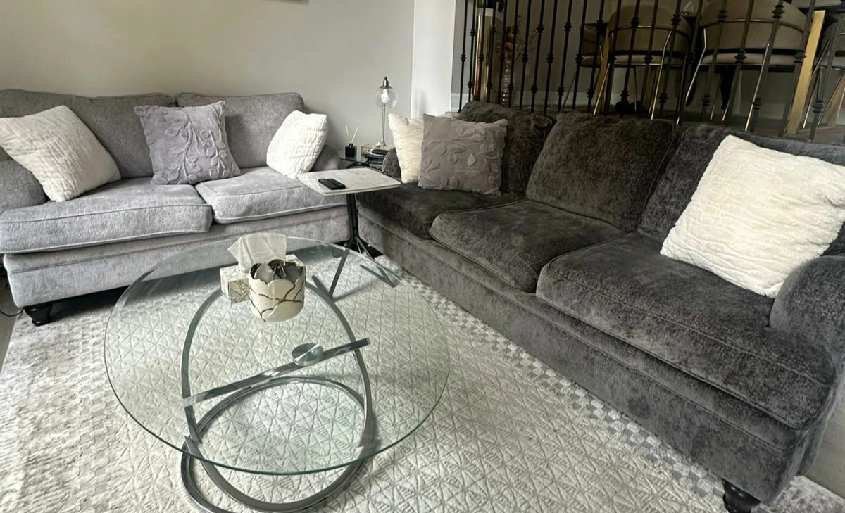 Dark Grey Upholstered Sofa