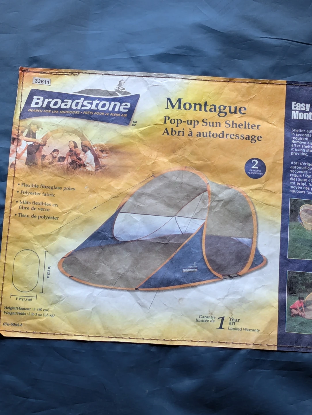 Broadstone Montague Pop-Up Sun Shelter