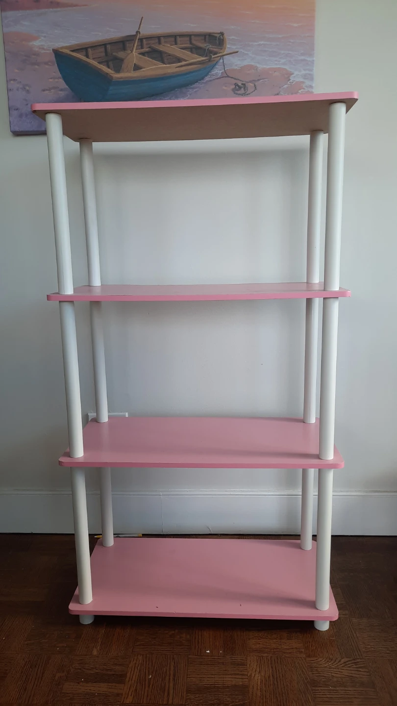 Pink 4-tier multipurpose shelf