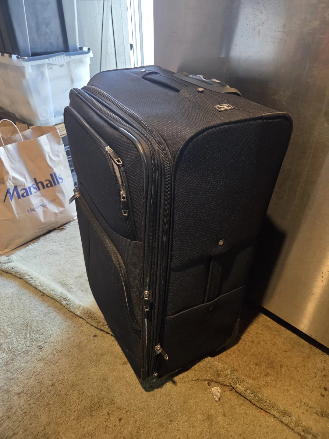 Black Lightweight Rolling Suitcase - photo 2