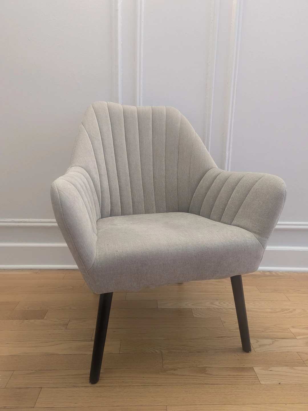 Light Gray Upholstered Accent Chair