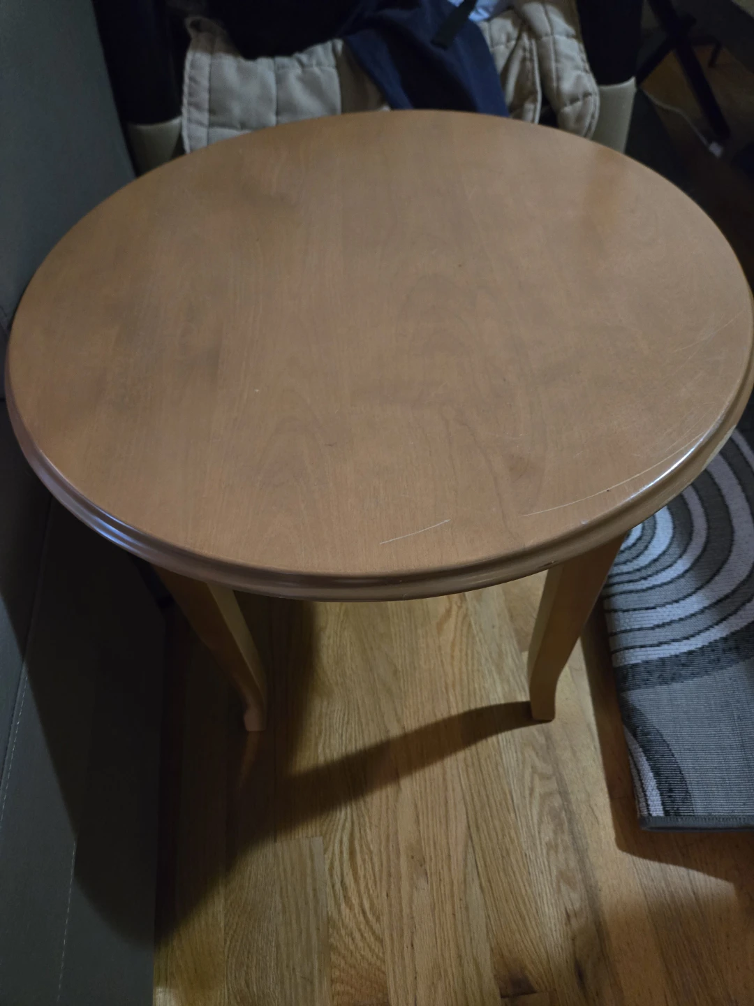 Round Wood End Table - photo 3