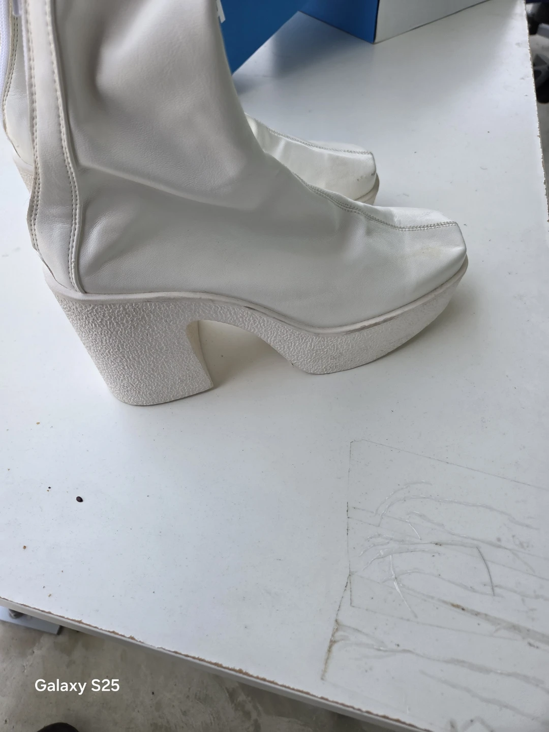 White Platform Ankle Boots