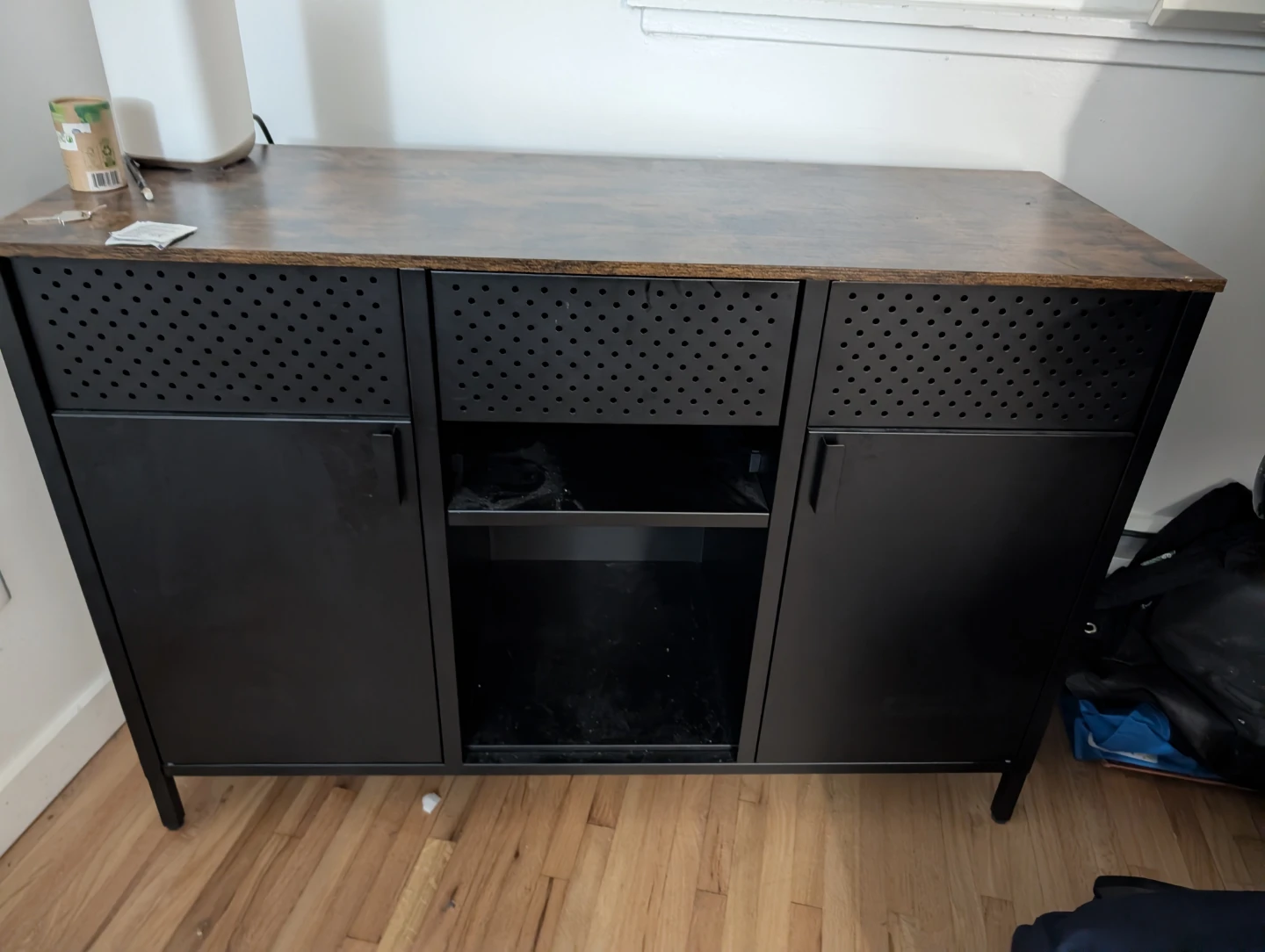 Moving Out - Metal Media Cabinet