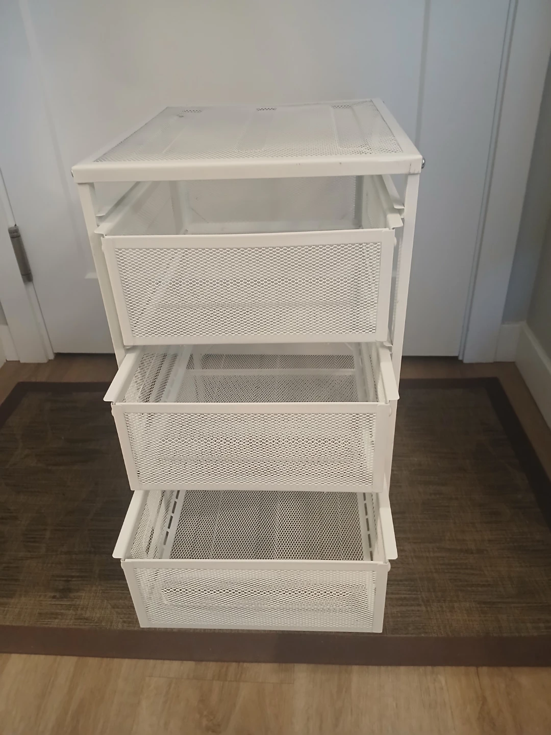 White Metal 3-Drawer Storage Unit - photo 2