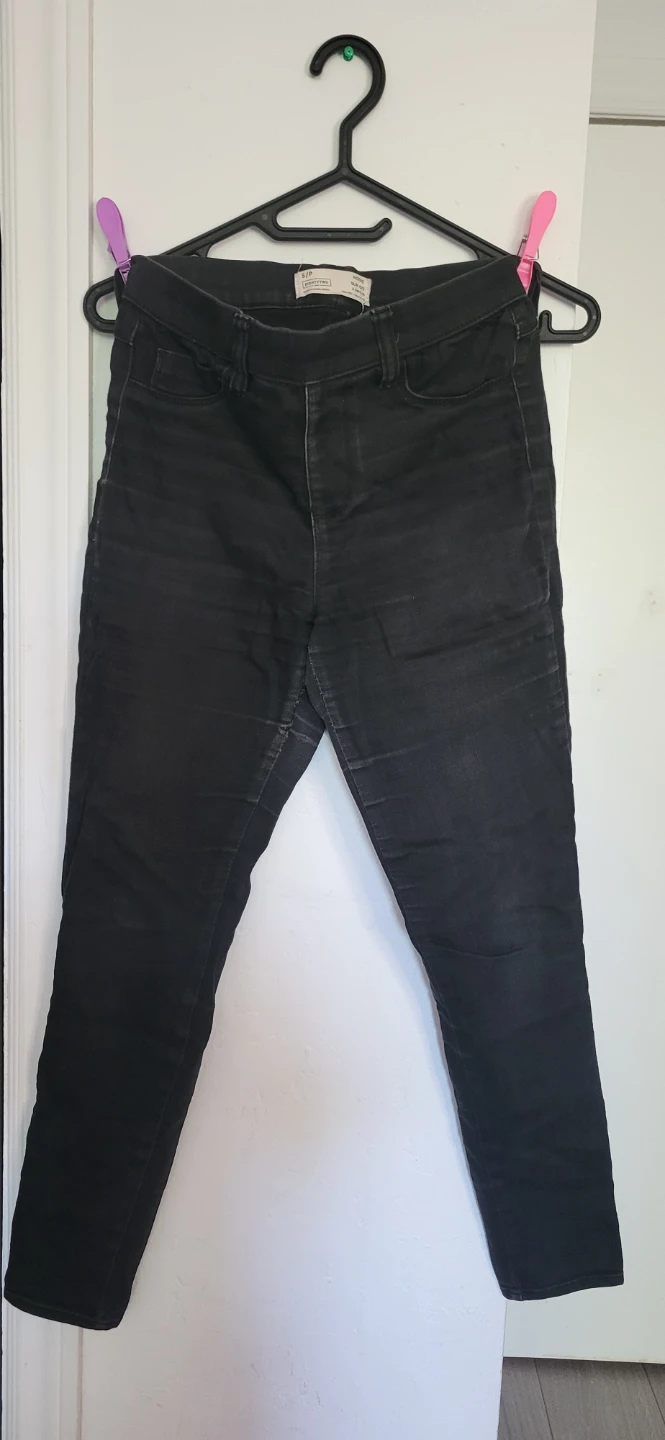 Ardene Black High Rise Slip-On Jeans