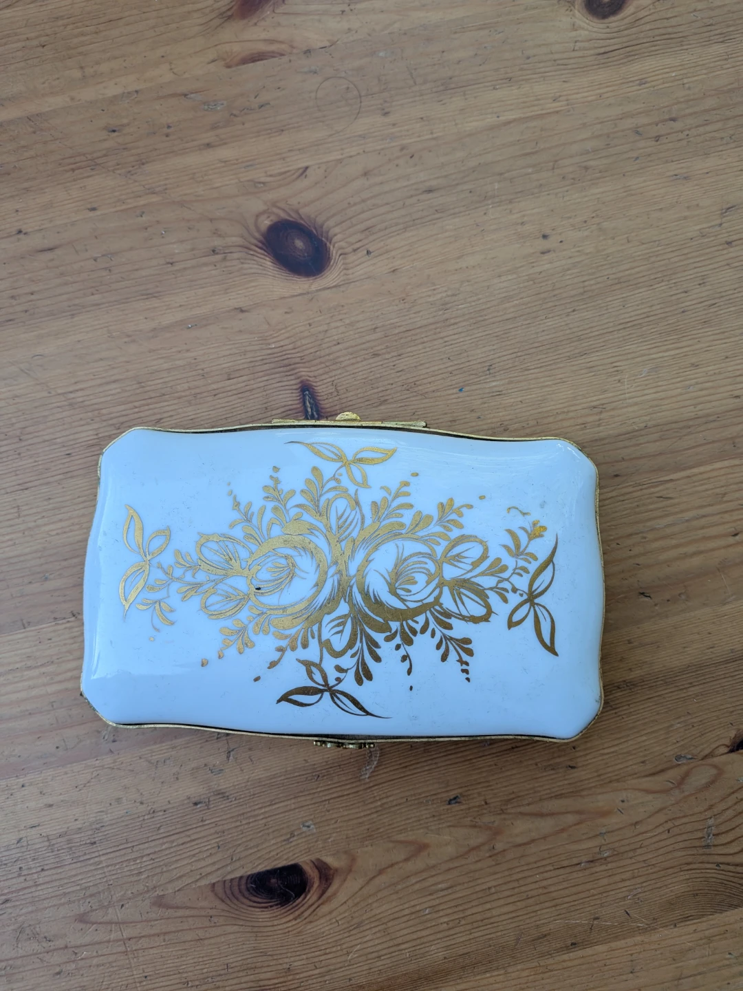 Hand Painted Porcelain Trinket Box