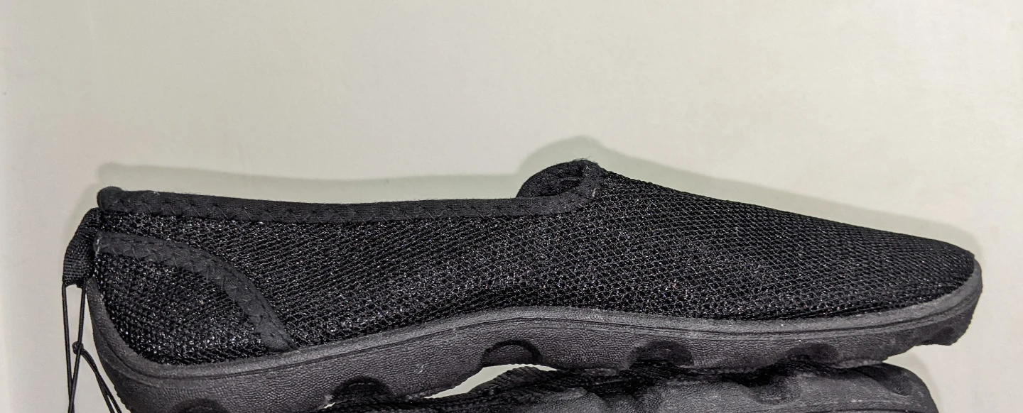 Black Mesh Slip-On Shoes Size 9