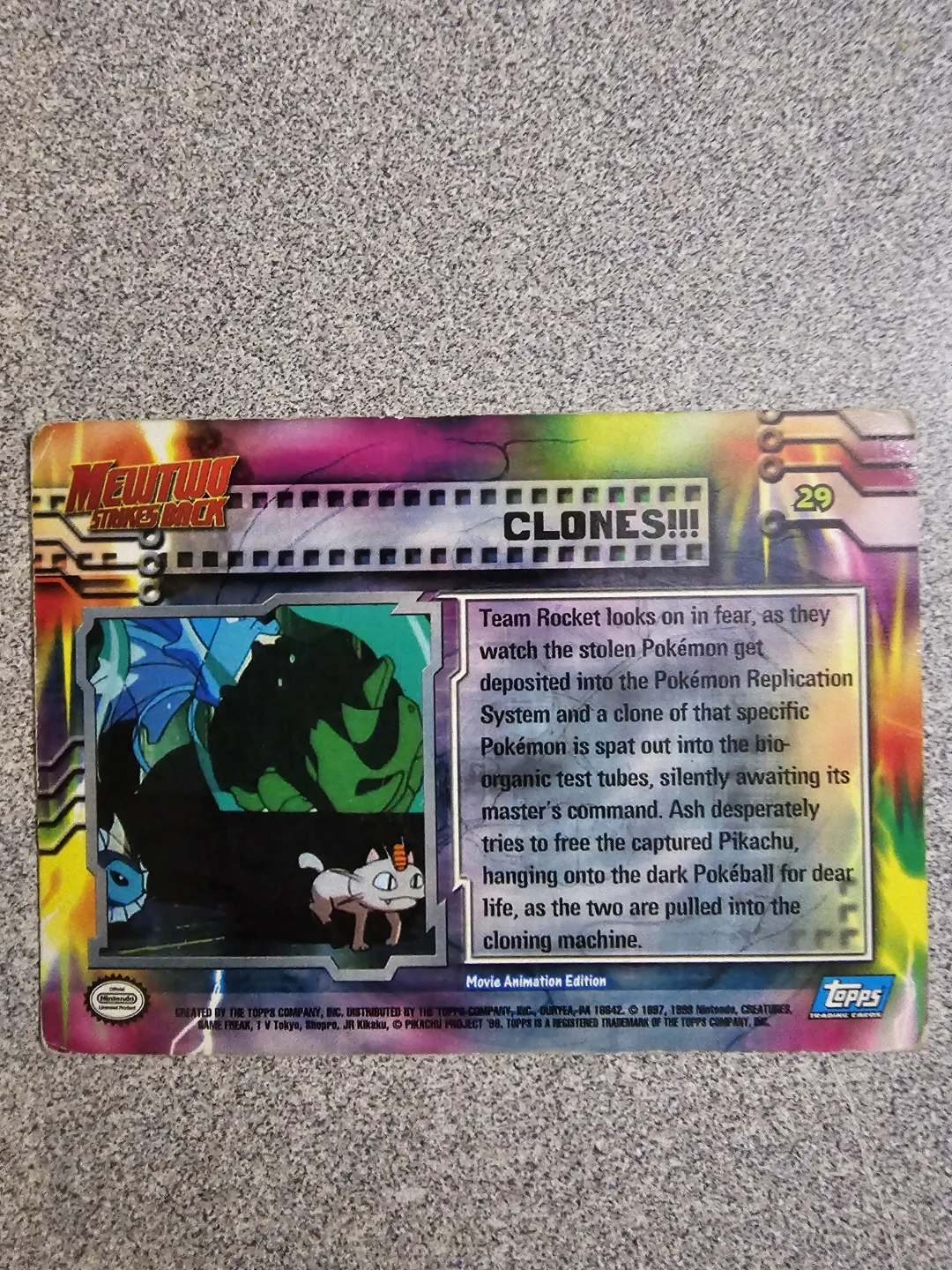 Mewtwo Strikes Back Pokemon Movie Card - photo 2