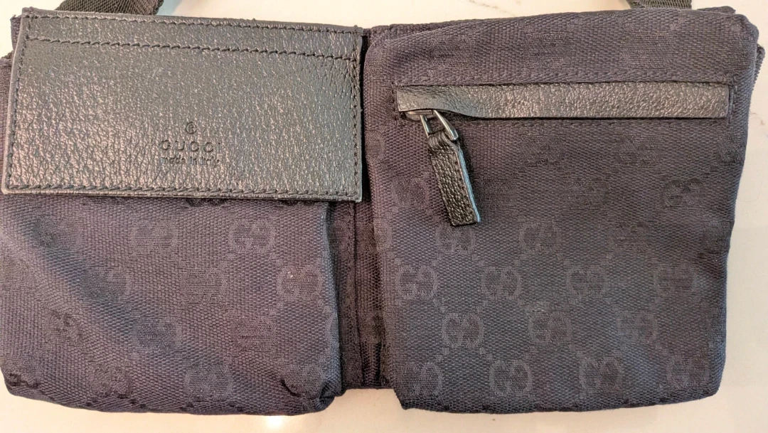 Gucci GG Monogram Canvas Belt Bag - Black - photo 2
