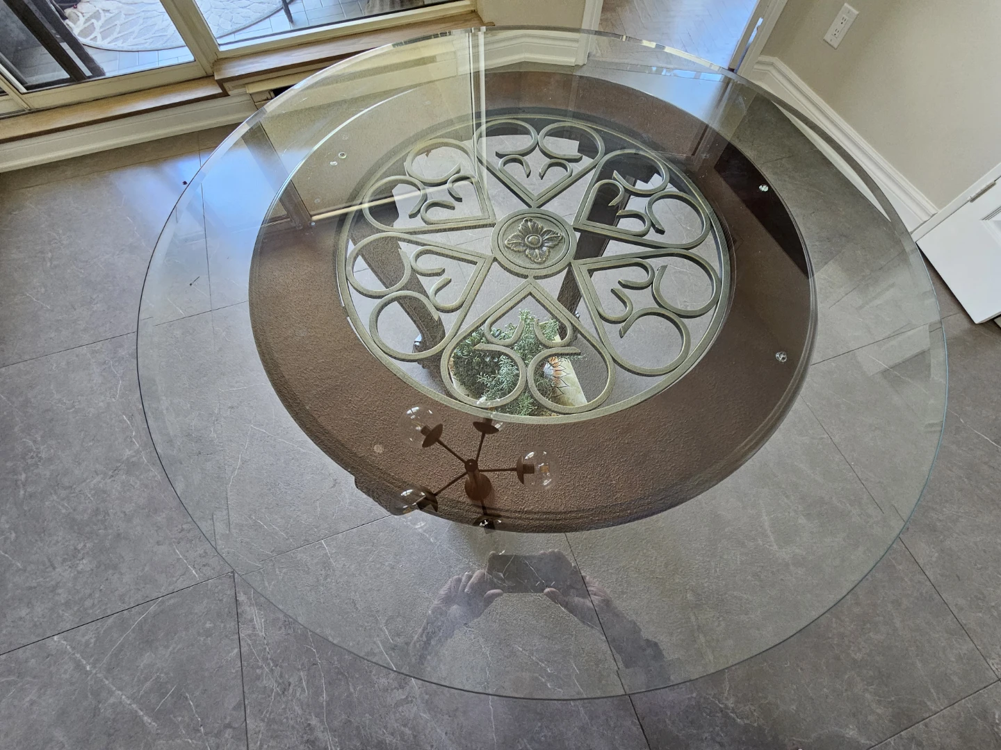 45" ROUND GLASS TABLE TOP - photo 2