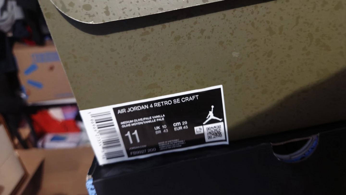 Air Jordan 4 Retro SE Craft "Medium Olive" Size 11 - photo 2