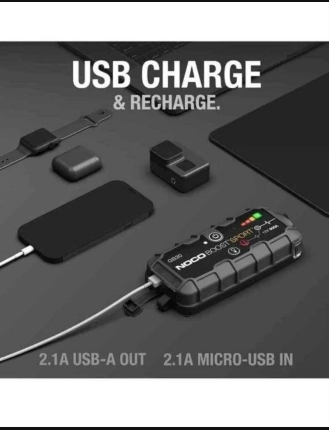 NOCO Boost Sport GB20 12V Lithium Jump Starter - photo 4