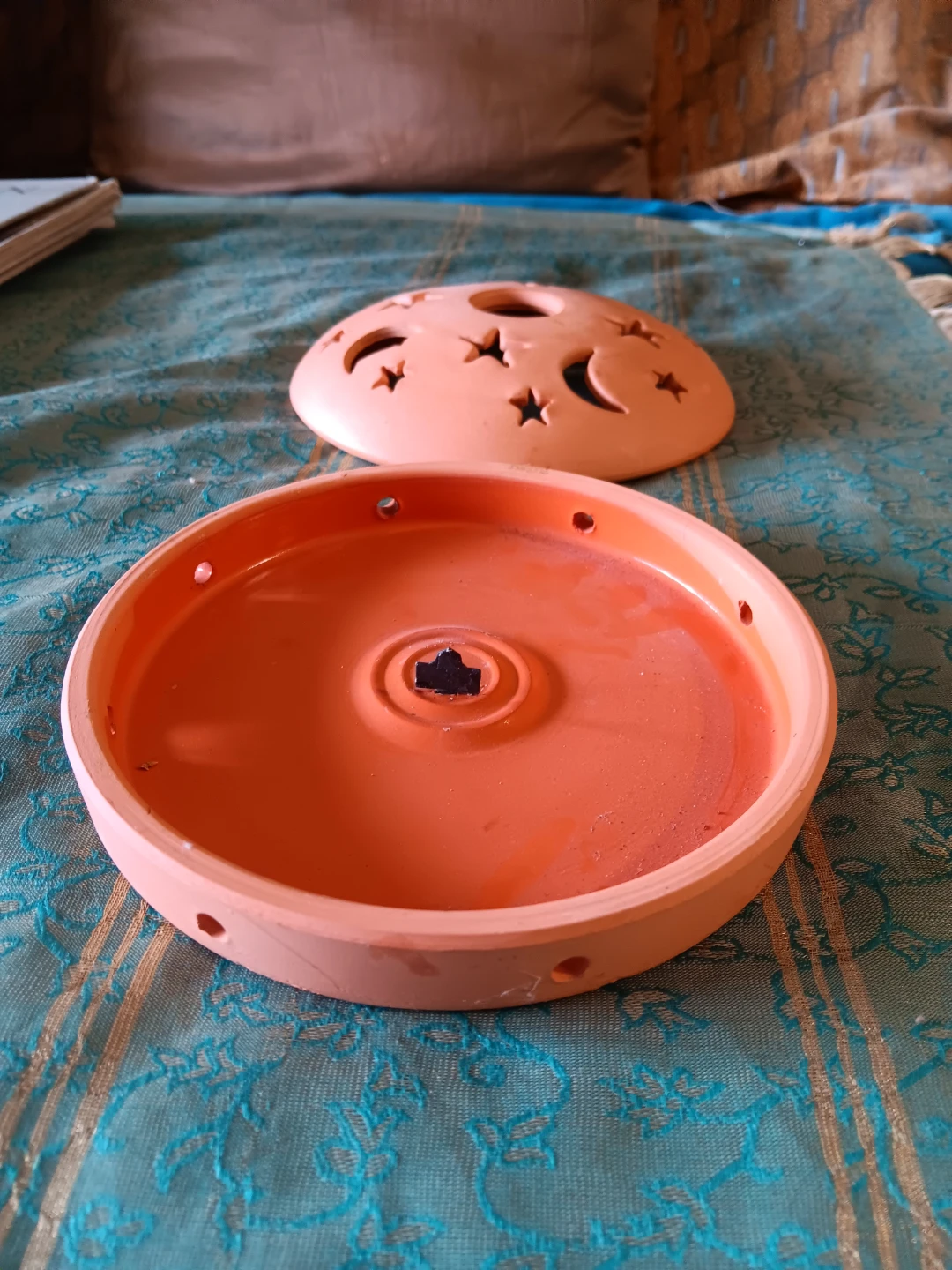 ⚽️ Terracotta Moon and Stars incense Holder - photo 3