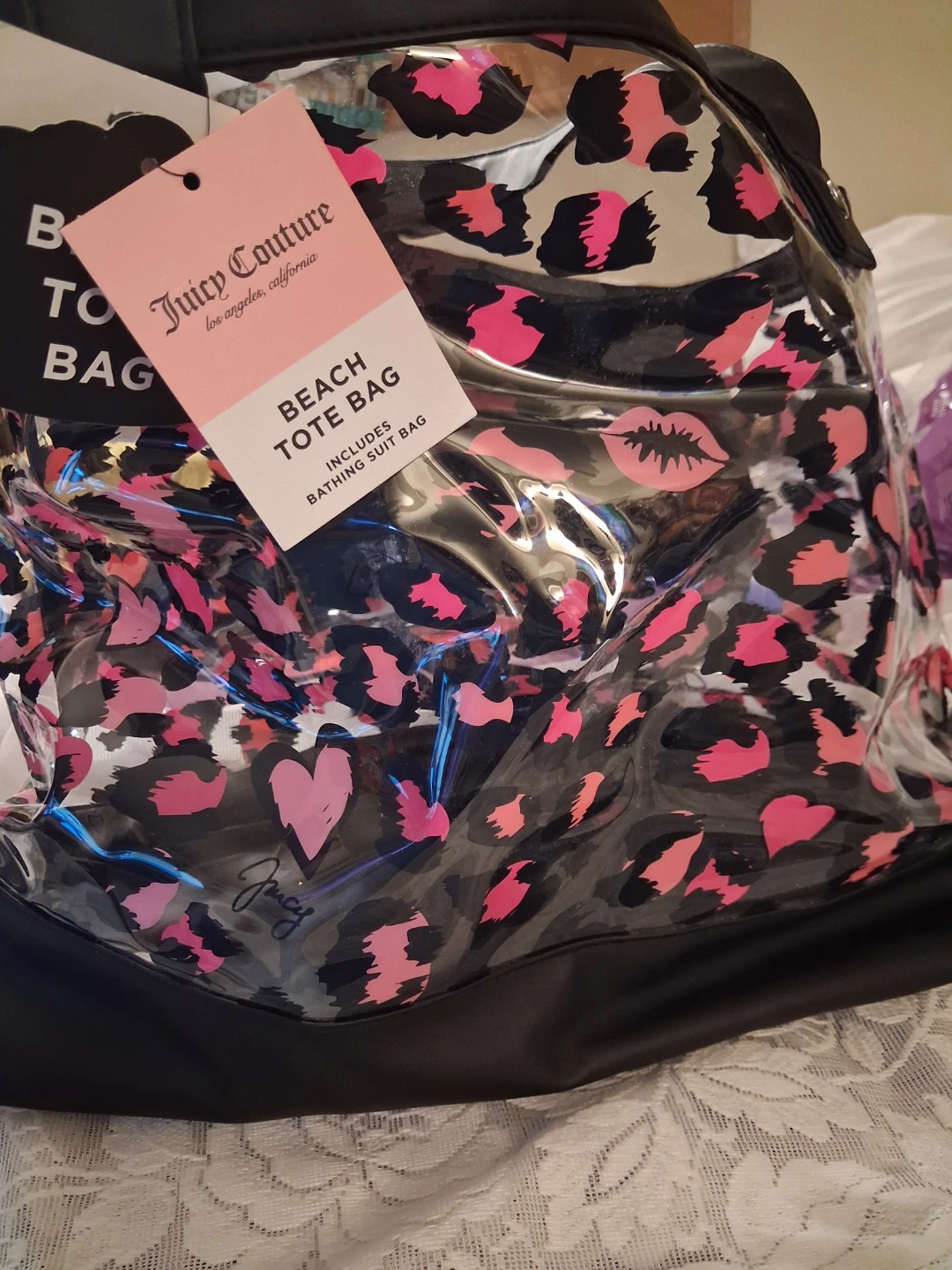 JUICY  COUTURE Brand new beach  bag purse clipped inside. - photo 3