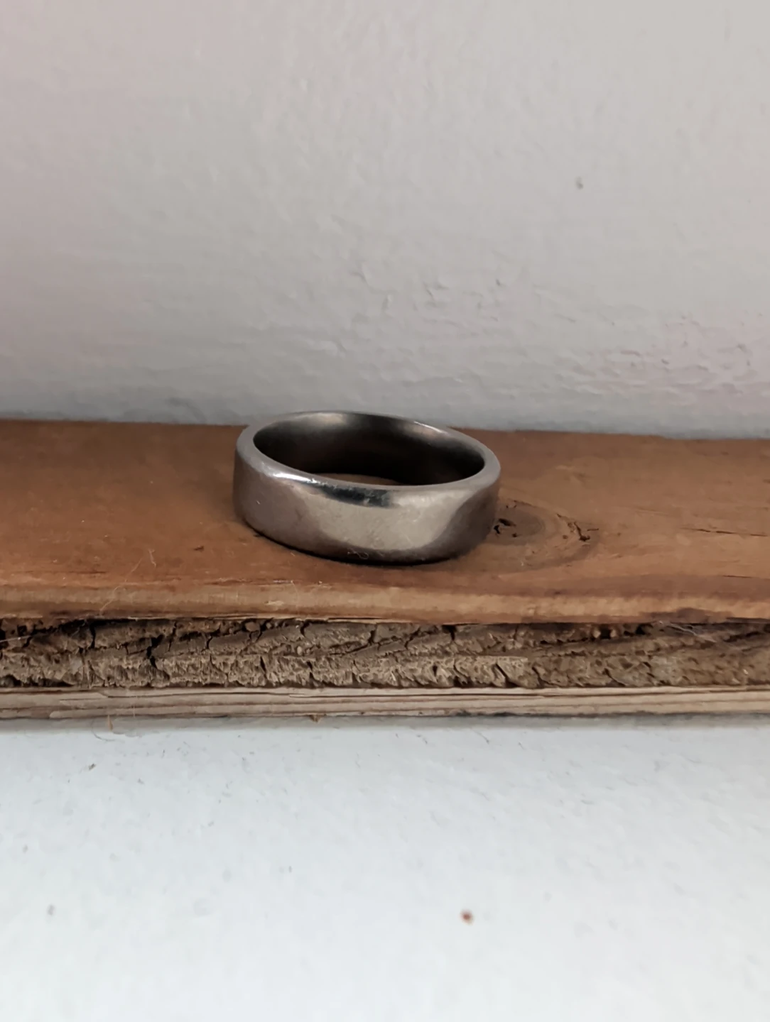 Plain titanium ring