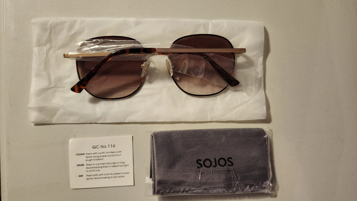 SOJOS Tortoiseshell Round Sunglasses - photo 2