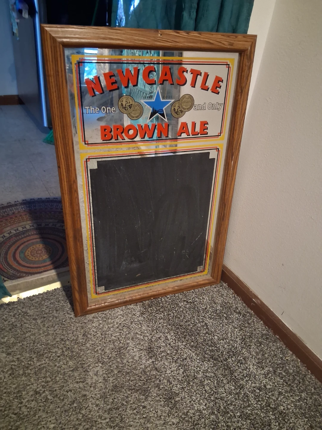 Newcastle Brown Ale Mirror and Chalkboard