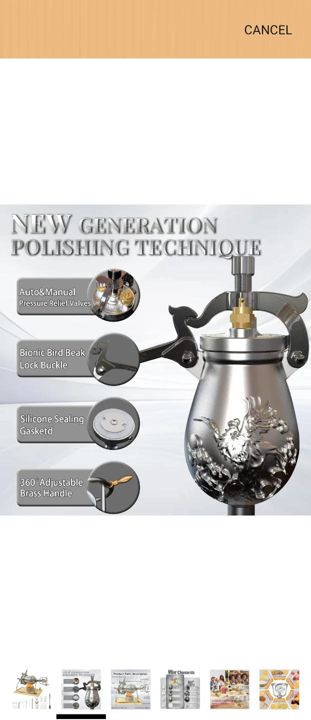 Silver Decorative Pressure Cooker/Popcorn Maker - photo 2