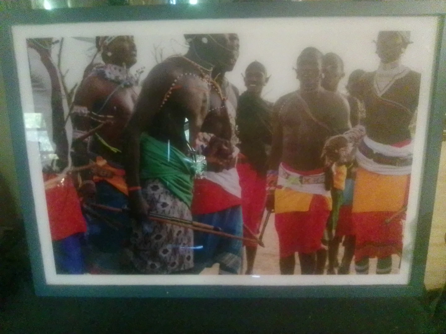Framed Photograph of Maasai People ⚽