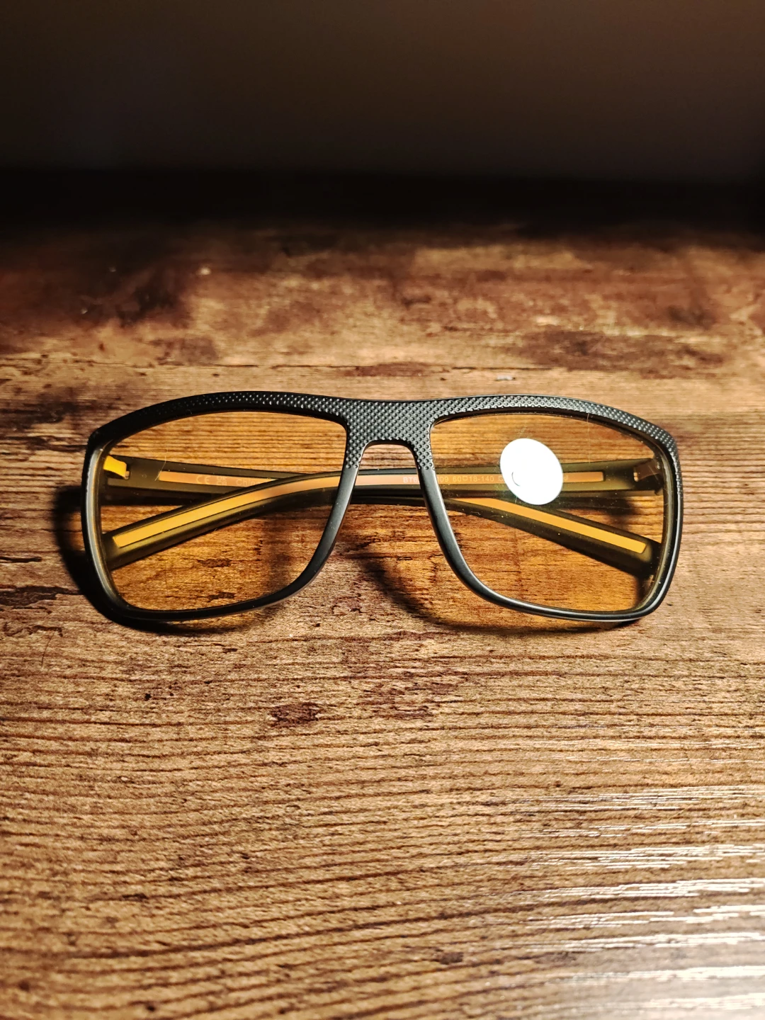 Black and Orange Safety Glasses