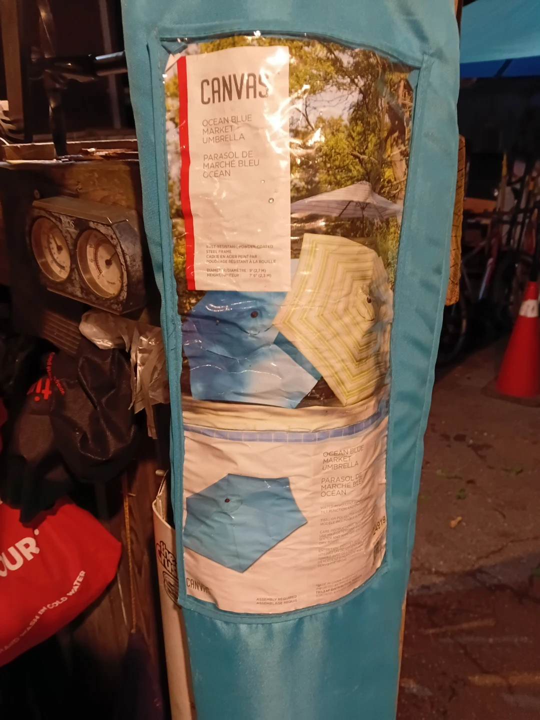 Canvas Ocean Blue Market Umbrella - photo 2