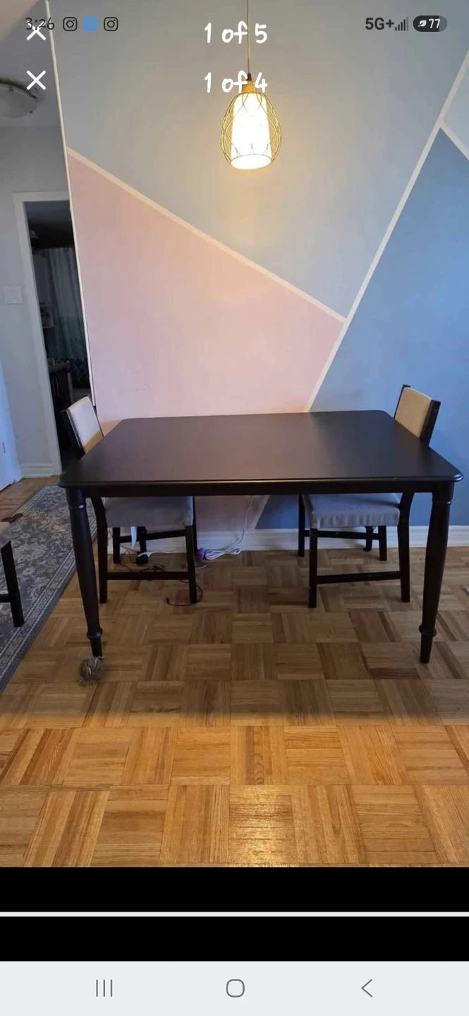 Large Dining Table Black