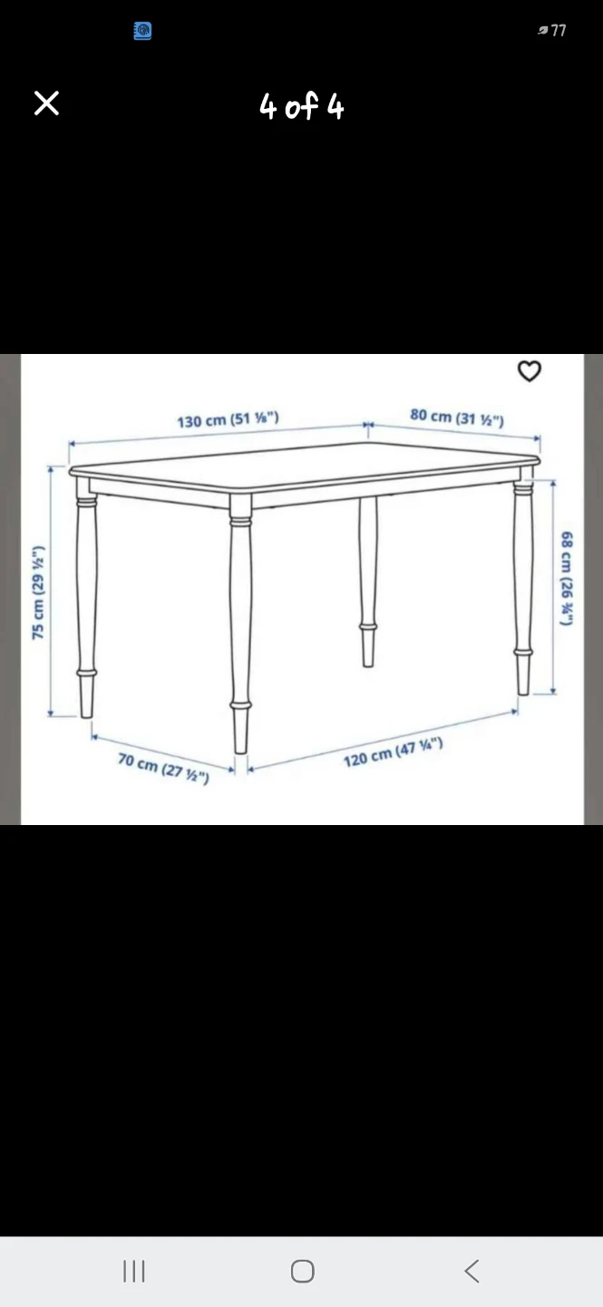 Large Dining Table Black - photo 4