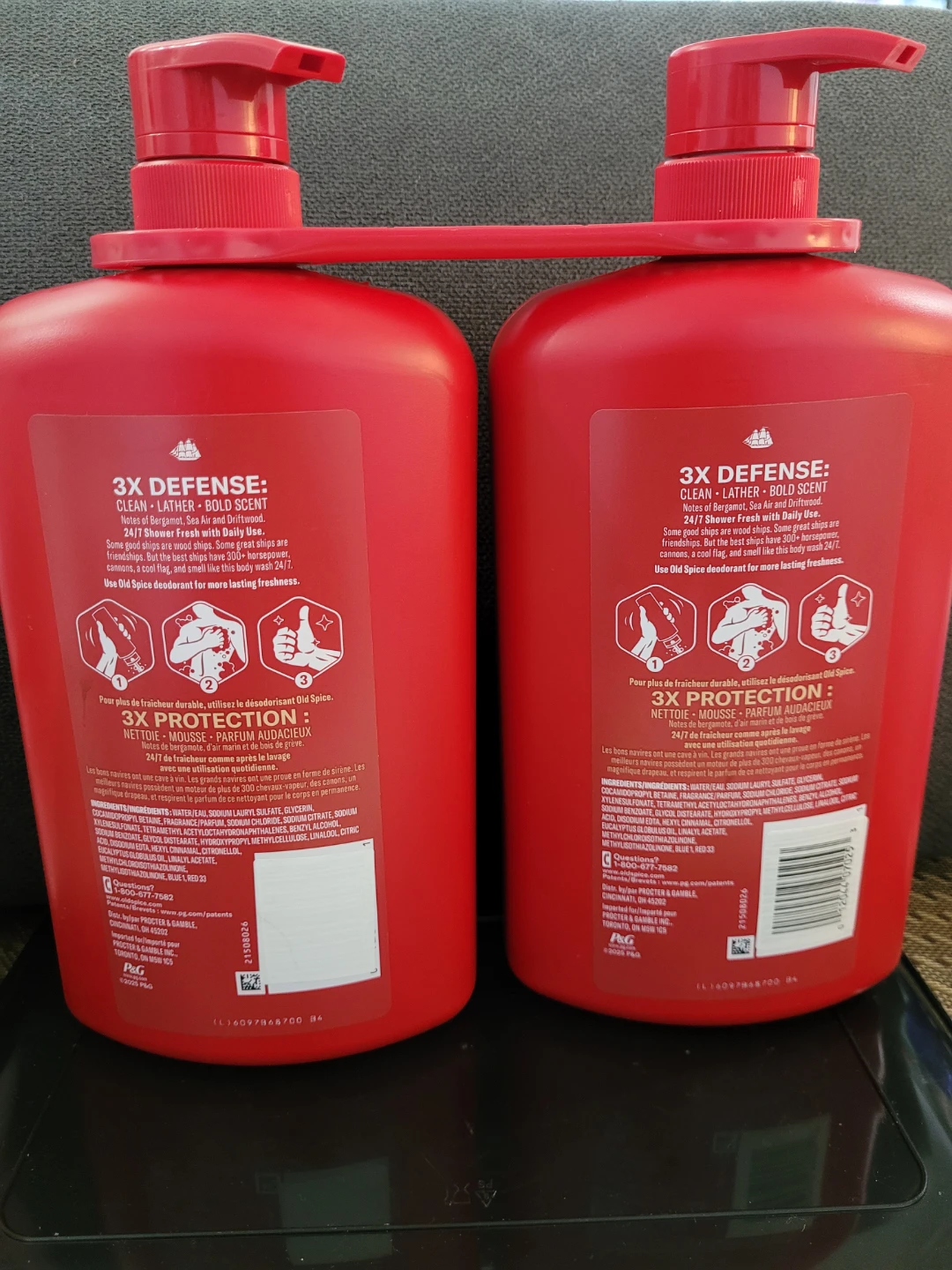 Old Spice Captain Body Wash Twin Pack - Scent of Ocean Mist - photo 2