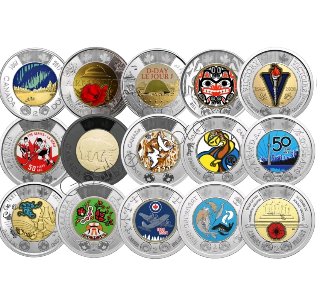 Collection of Canadian Souvenir (UNC coloured Toonies)