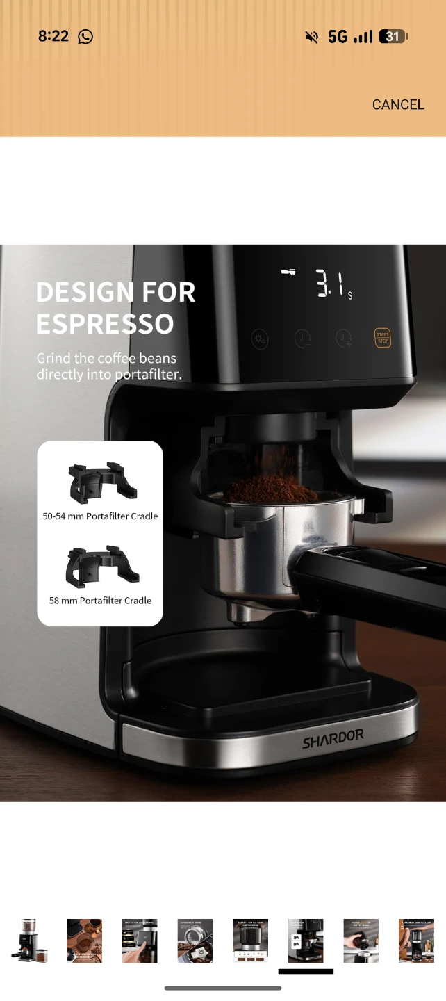 SHARDOR Conical Burr Coffee Grinder with 51 Grind Settings - photo 4