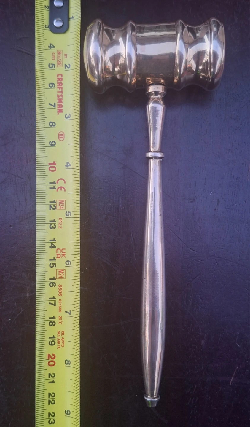 Vintage Solid Brass Gavel paperweight - photo 2