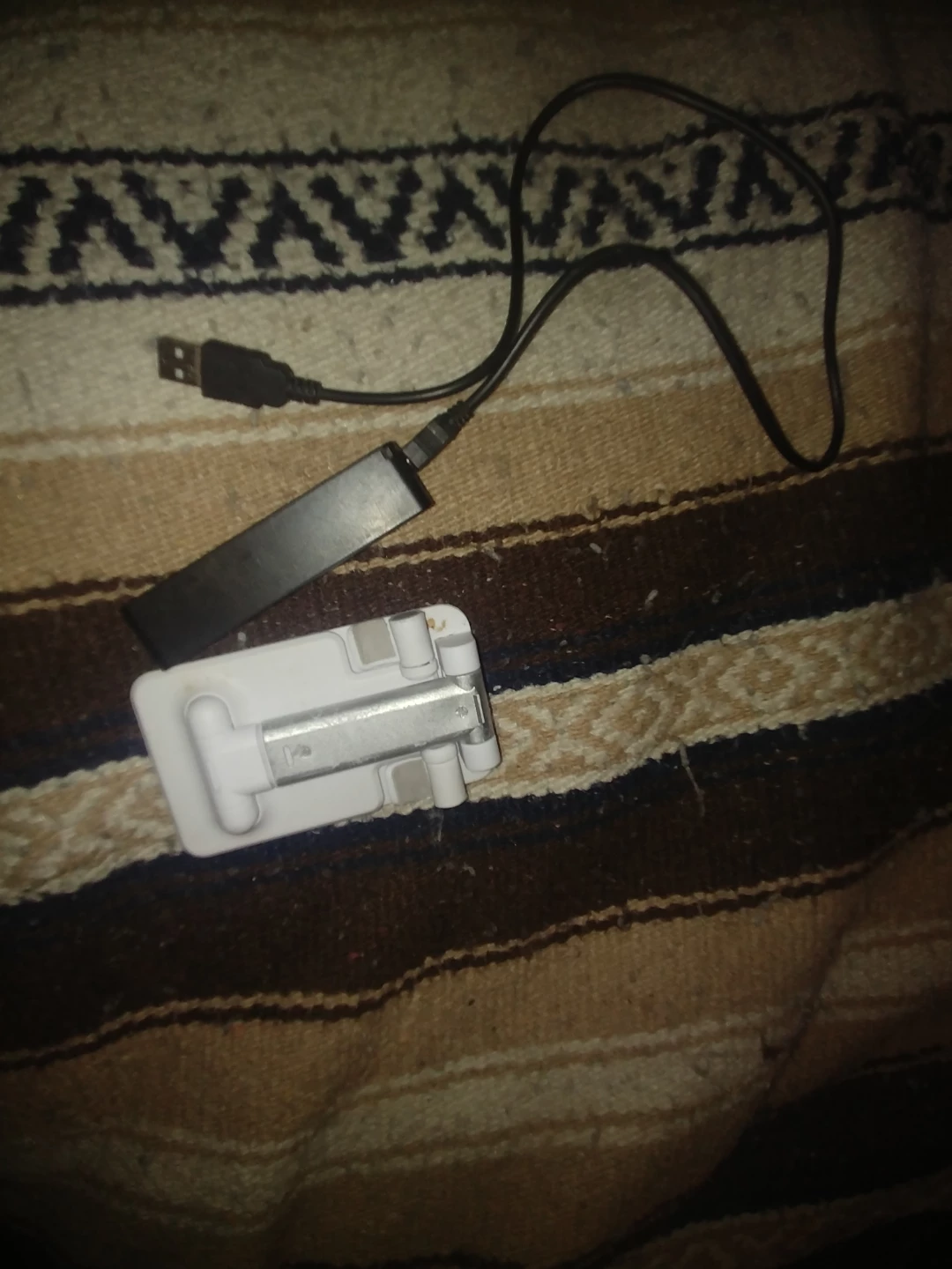 White Folding Phone Stand with USB Cable